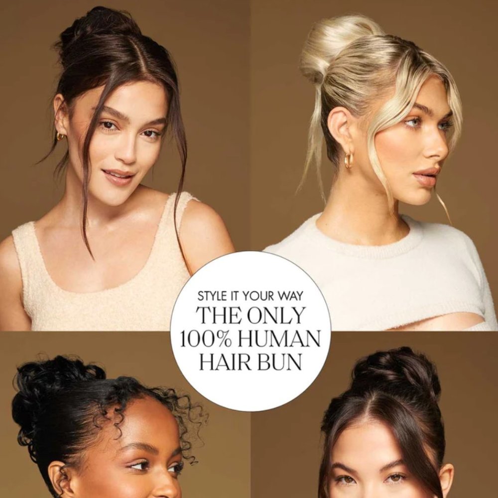 Luxy Hair Clip-In Bun: Sandy Blonde Balyage
